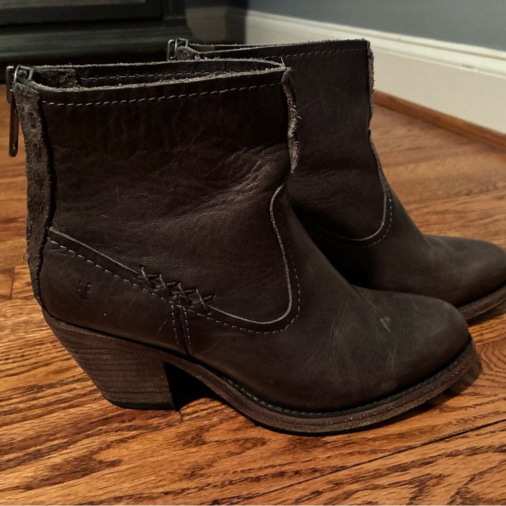 Frye Dark Brown Ankle Boots